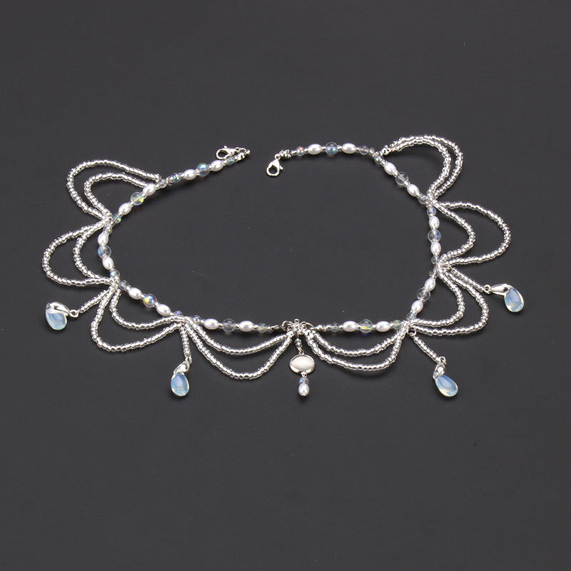 Glass Water Droplet Headband - Women's Hair Accessory, Fashion Headdress