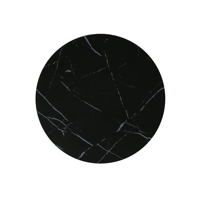 Outdoor Lightweight Concrete Side Table - Black Marble Finish