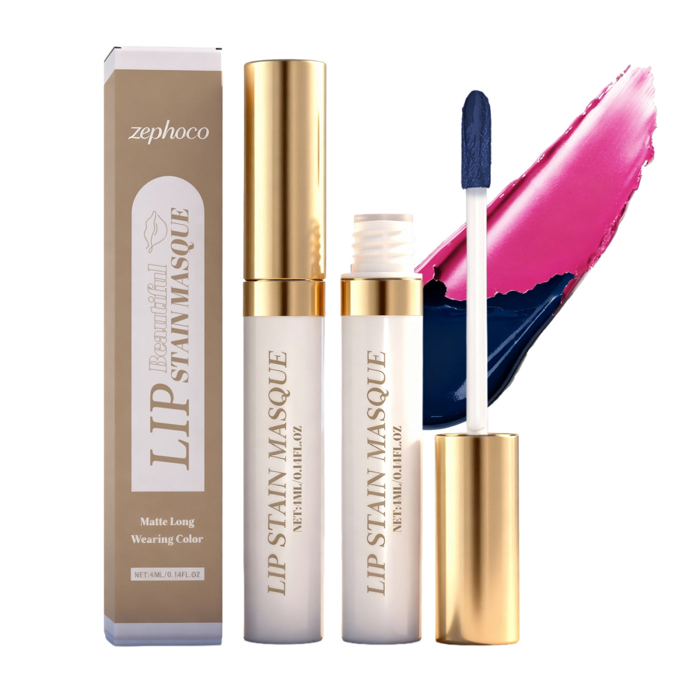 Lip Stain Mask - Hydrating Lip Makeup with Color Options