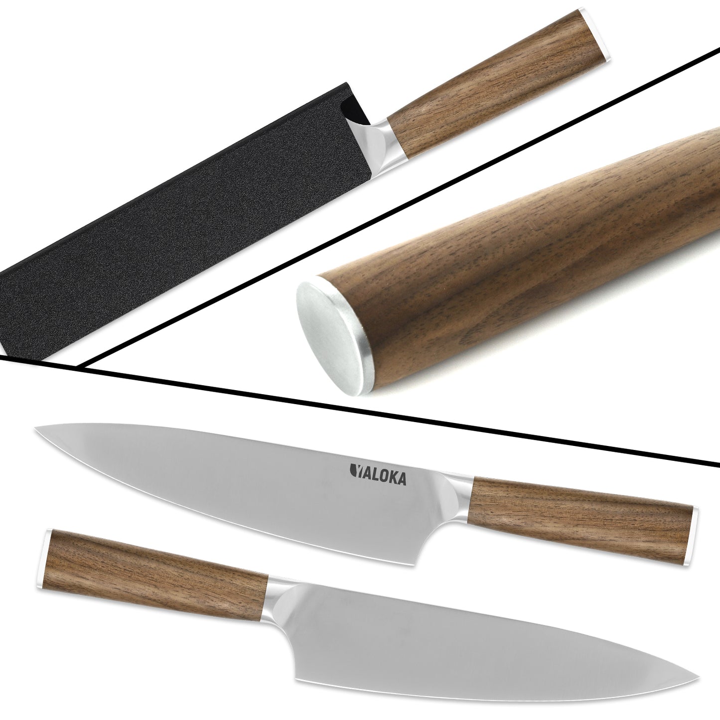 8-Inch Professional Japanese Chef Knife - Ultra Sharp Gyuto with Ergonomic Wood Handle