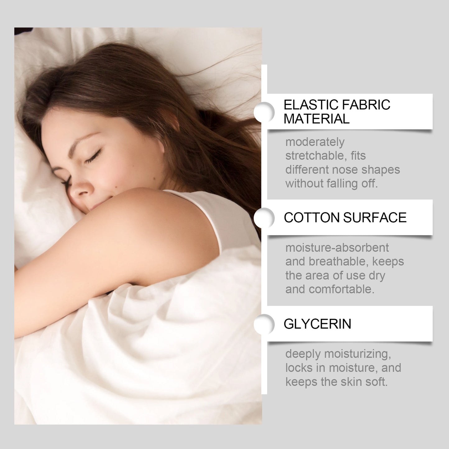 Night Sleep Anti-Snoring Nose Strips - 30 Pack for Better Rest