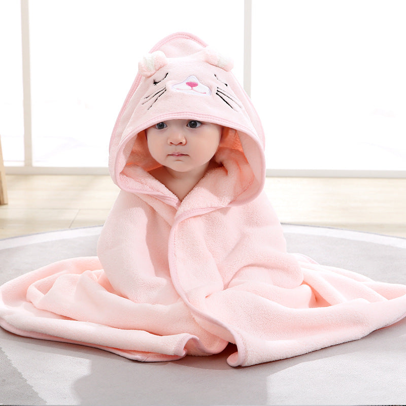 Baby Hooded Bath Towel - Soft Organic Cotton Infant Bath Wraps for Kids