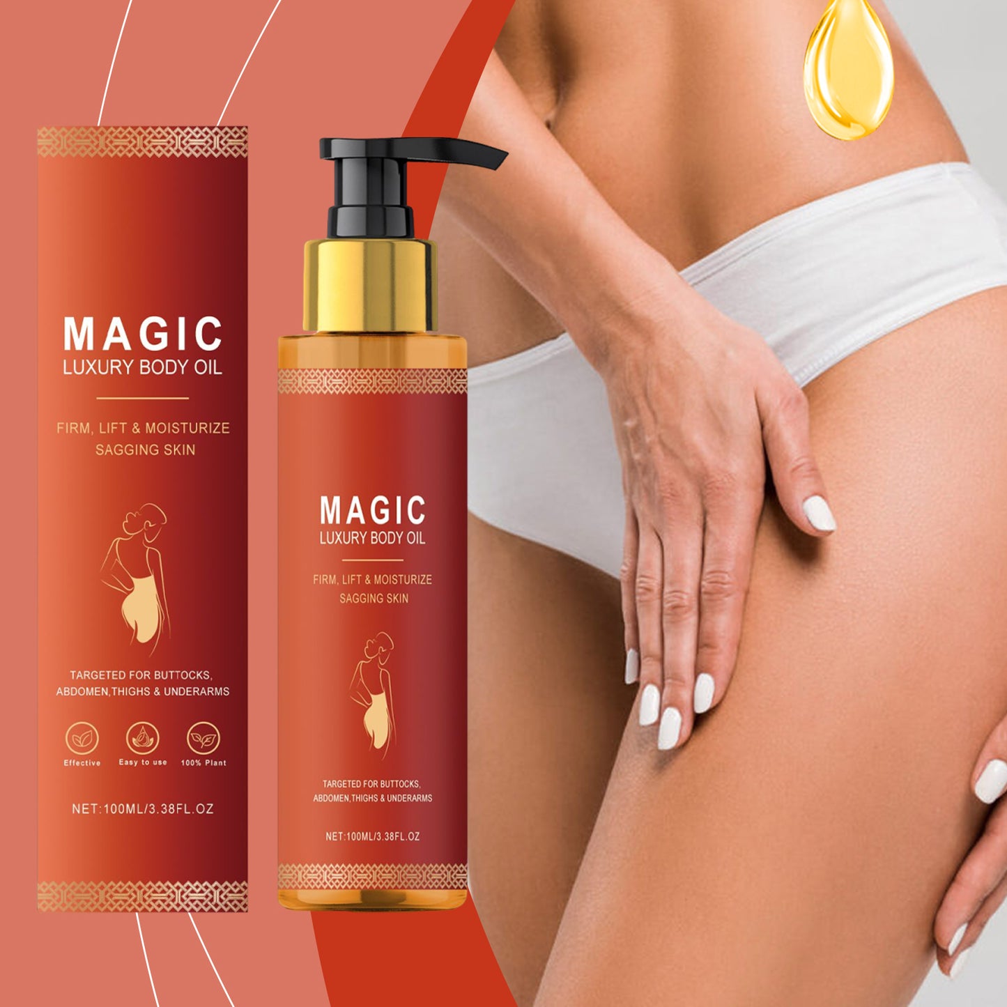 Body Firming & Moisturizing Body Oil 100ml Natural Skin Care
