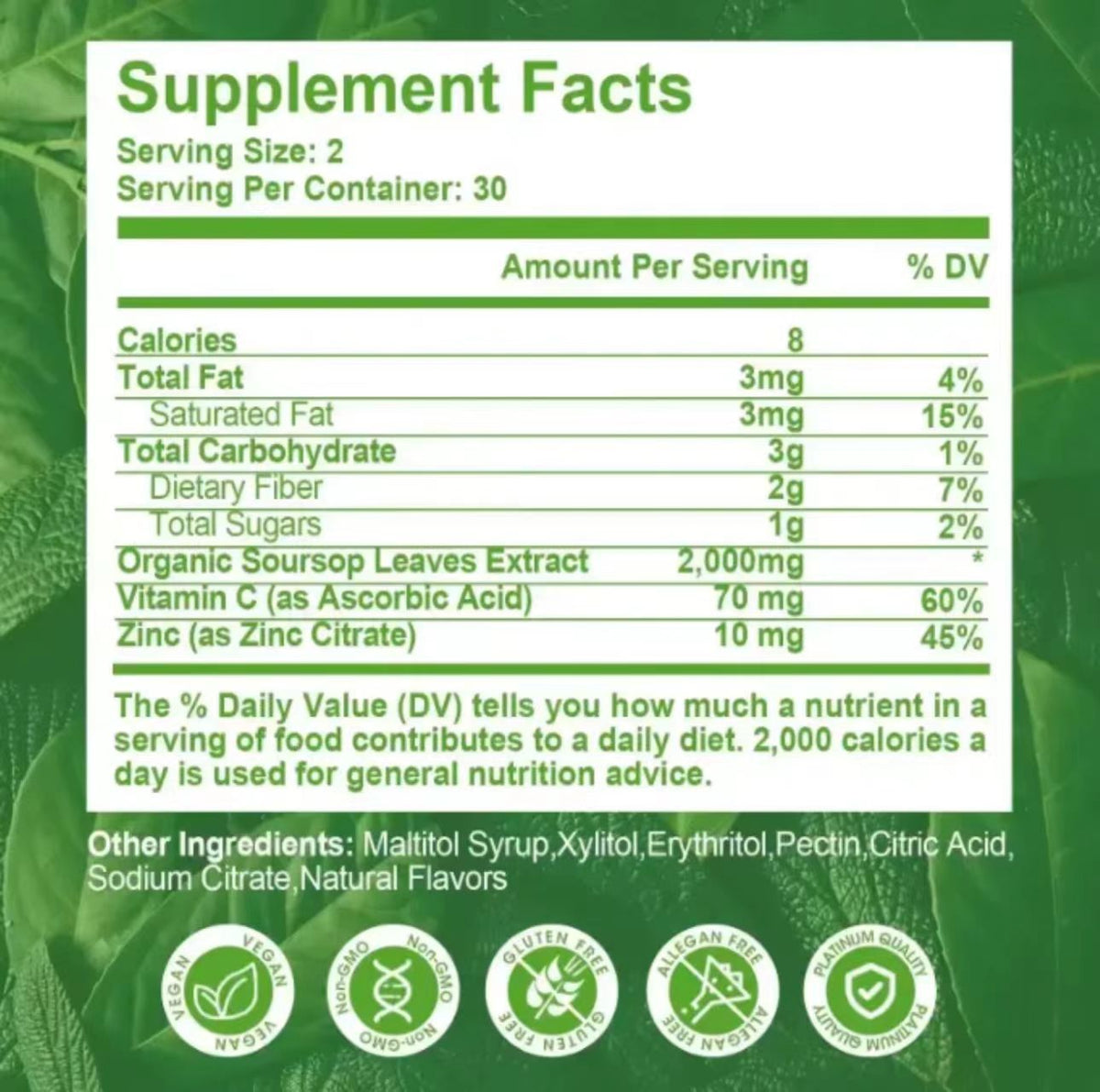 Soursop Gummies 220g - Candied Fruit Snack