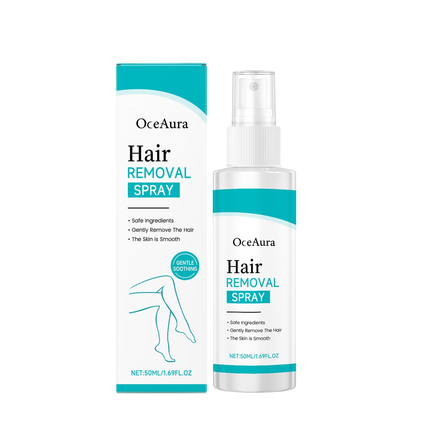 Hair Removal Spray 50ml - Gentle Skin Care for Face & Body
