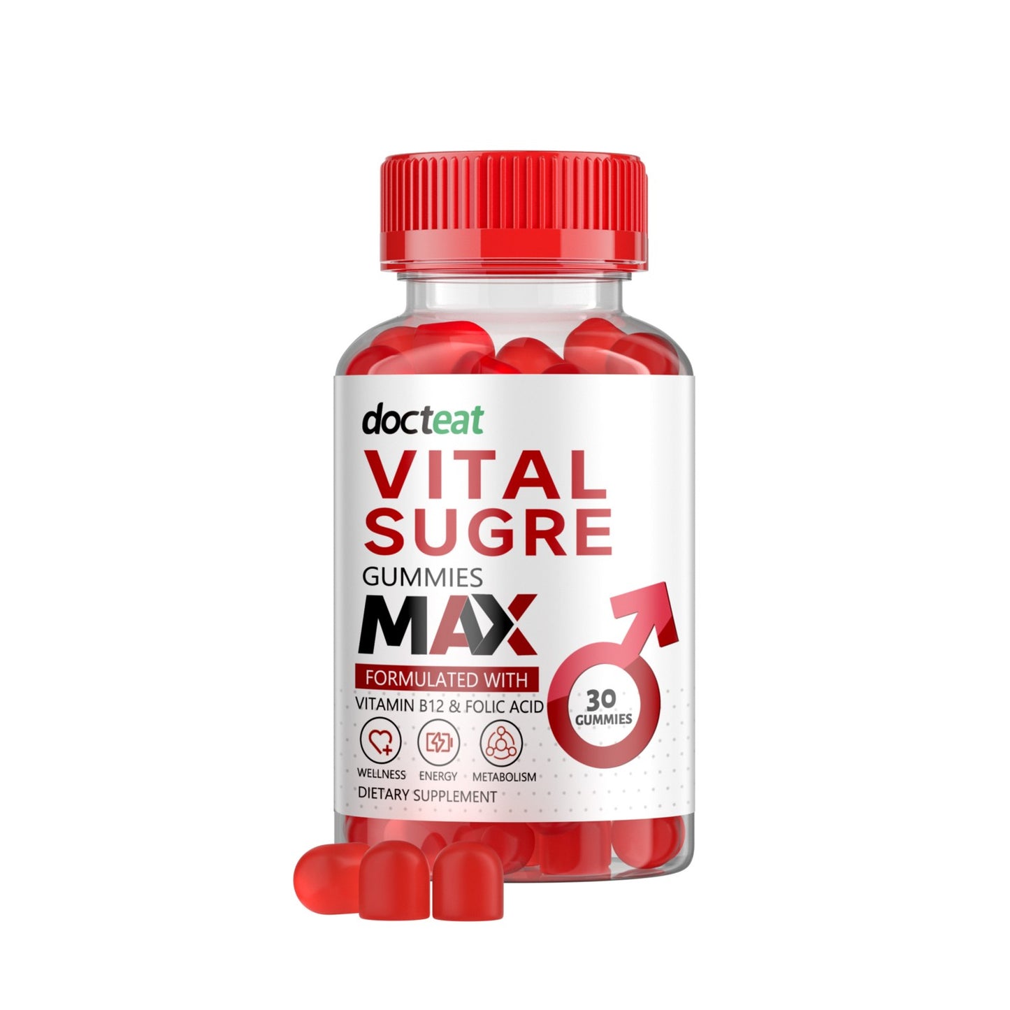 Folic Acid Vitamin B Gummies - 30 Count Dietary Supplement