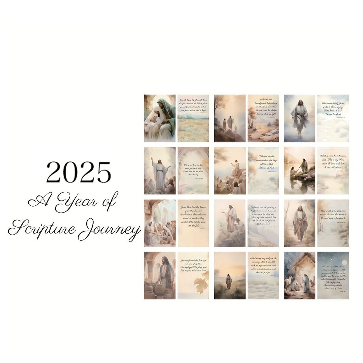 2PCS 2025 Wall Calendar Coated Paper Wire Binding Hanging For Home