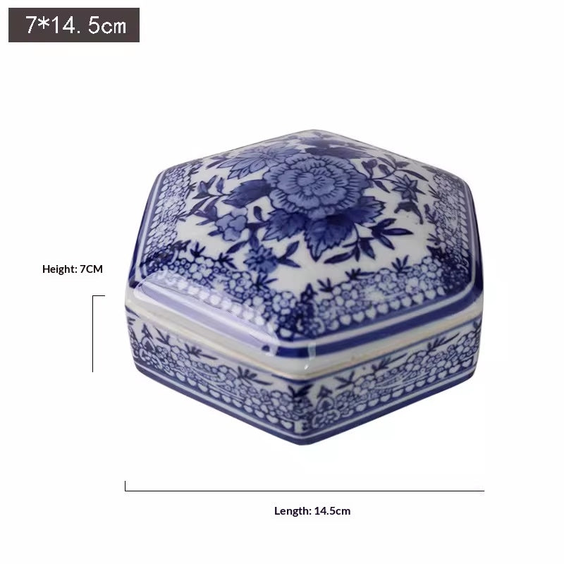 Antique-Style Blue and White Ceramic Vase for Home Decor - Multiple Styles