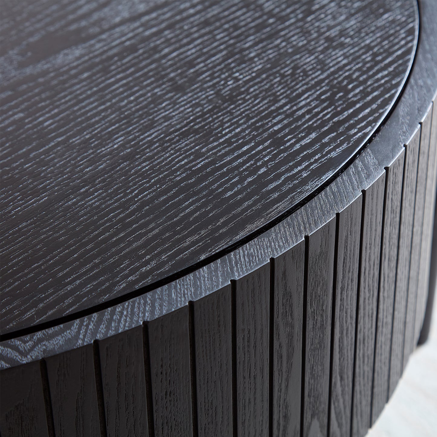 Round Coffee Table With Storage Modern Accent Tea For Bedroom Living