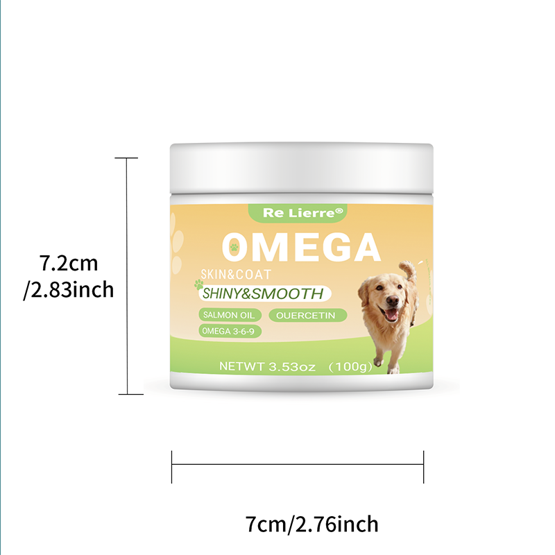 Omega 3-6-9 Dog Supplement Soft Chews with Salmon Oil & Biotin - 40 Servings