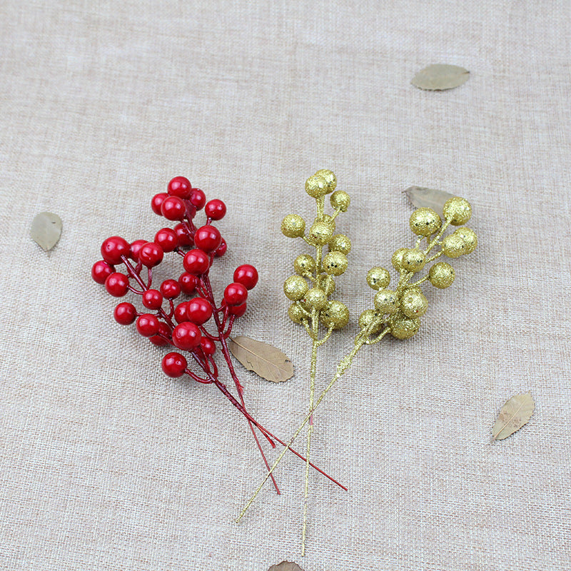 Christmas Foam Fruit Decoration with 14 Hawthorn Heads - Festive Party Supplies