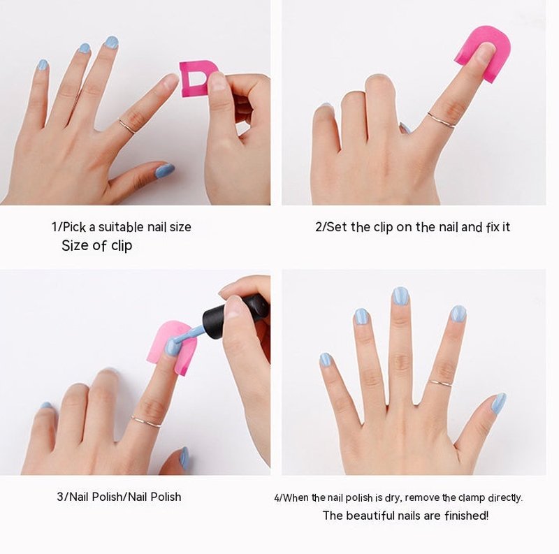Gradient Nail Art Anti-overflow Protective Folder - Pink