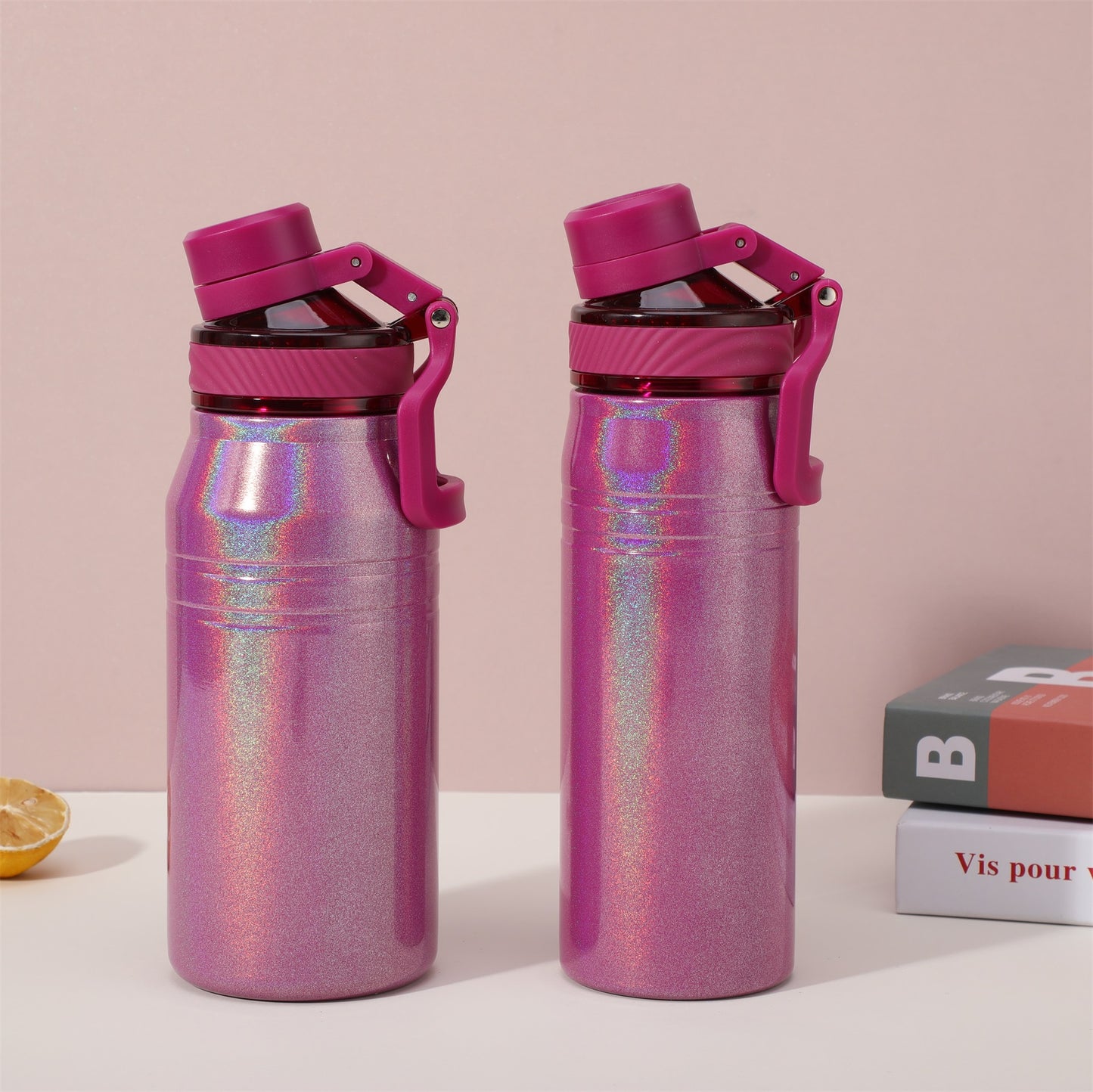 Portable Stainless Steel Sports Drink Cup with Strap - Home & Travel Use