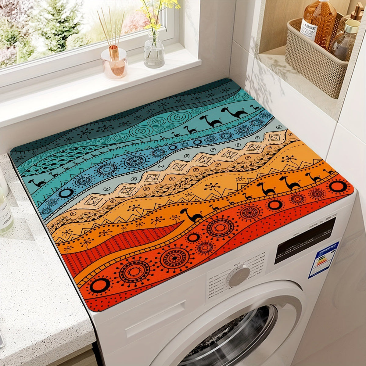 Diatomaceous Mud Washing Machine Mat - Water Absorbing Dryer Pad for Home Use