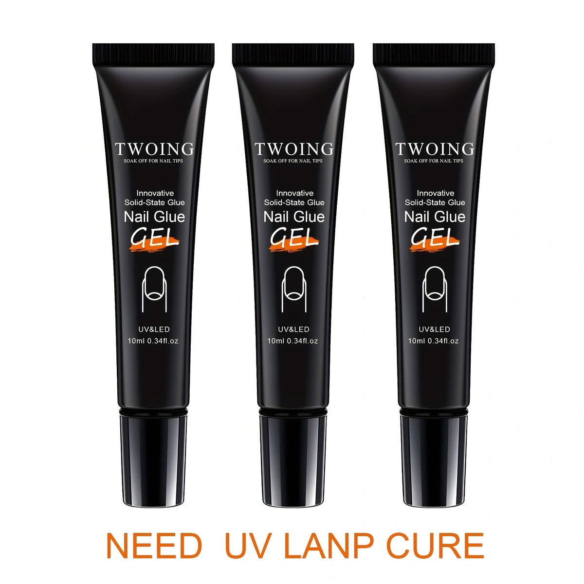 Multi-Functional Nail Glue for Nail Art - Transparent, 10ML, 1 or 3 Pack