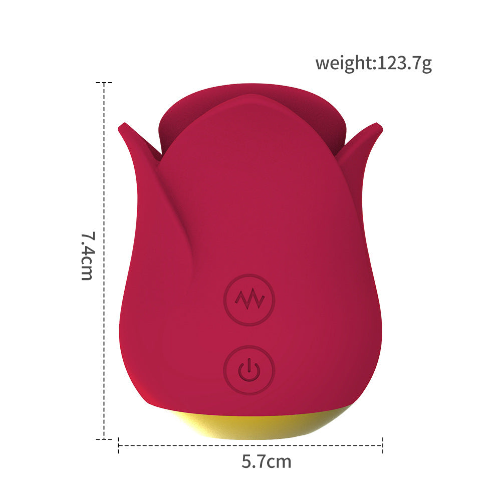 Red Lip Tongue Licking Vibrator for Women - Silicone & Vibration Functions