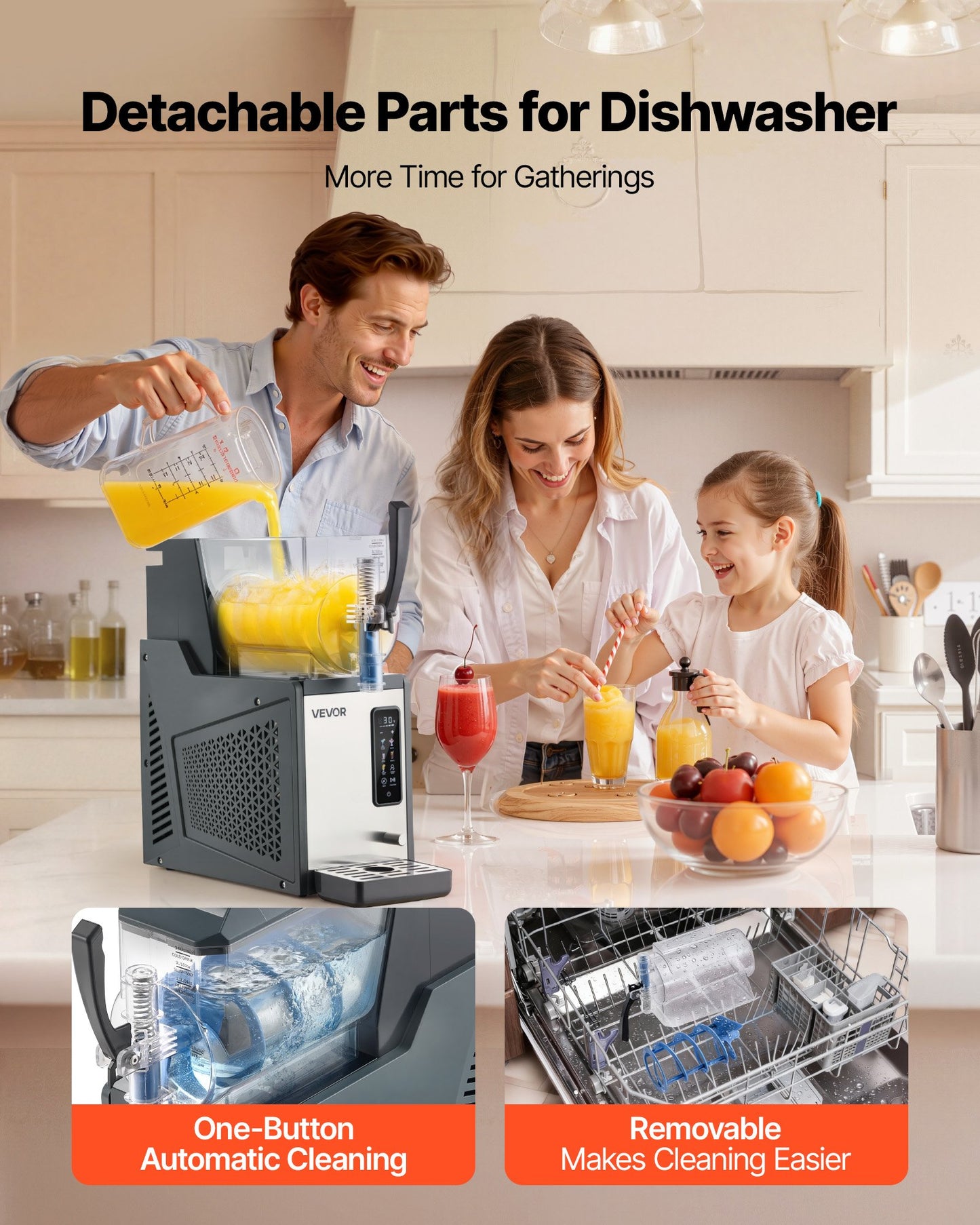 4L Slushie Machine for Frozen Drinks No Ice Needed Home Beverage Maker