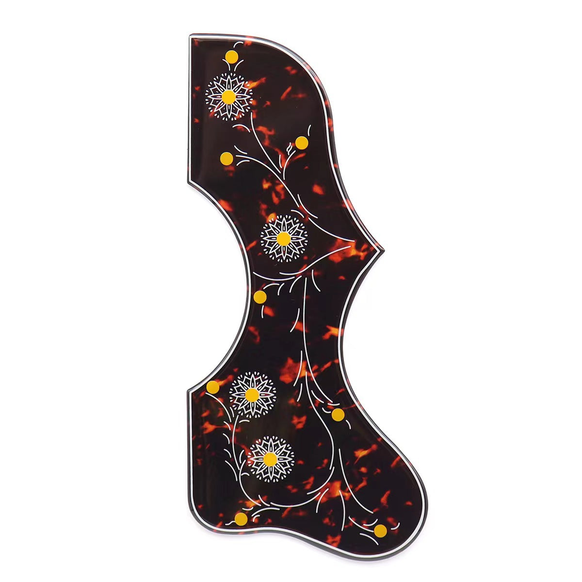Guitar Pickguard Thickened Adhesive Folk Style Dark Tortoise Shell