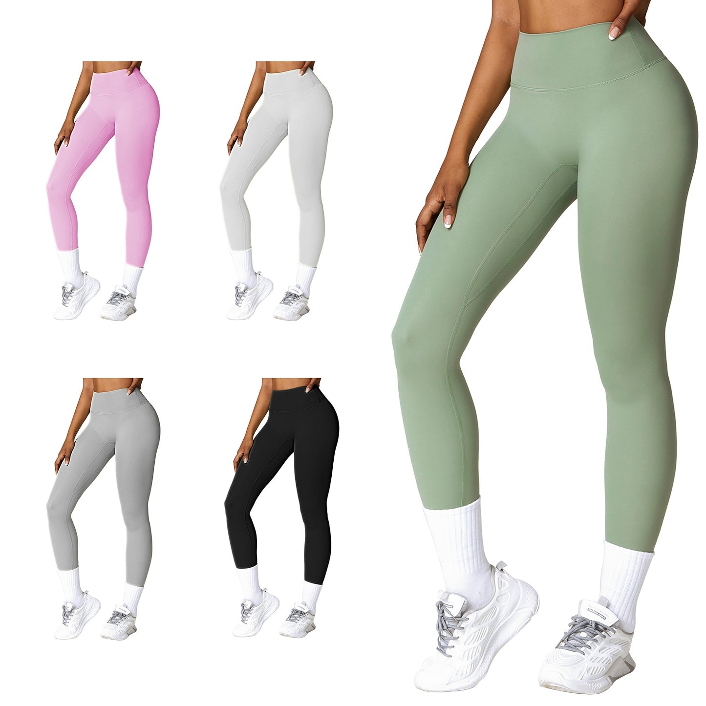 High Waist Workout Leggings - Tummy Control Yoga Pants