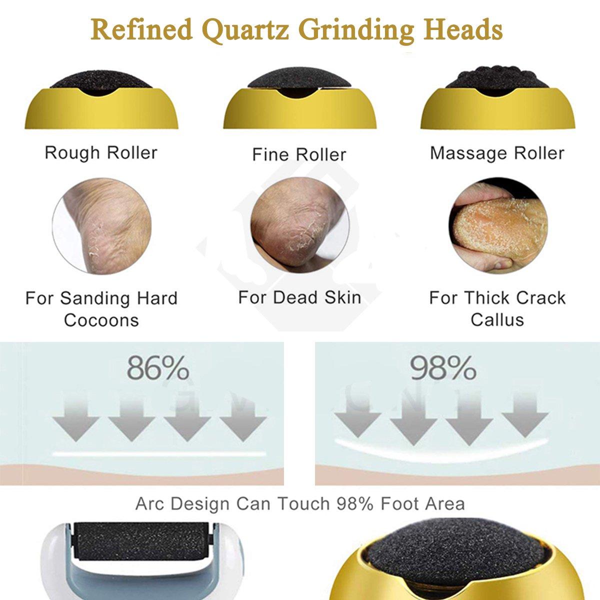 Electric Foot Polisher with Vacuum and Exfoliating Function - Callus Remover for Dead Skin, Pedicure, Home Foot Care