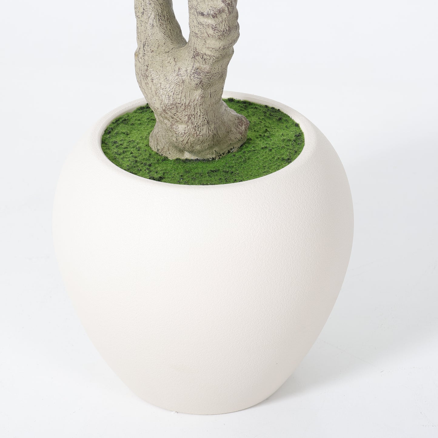 8FT Artificial Olive Tree in Modern White Pot - Indoor & Outdoor
