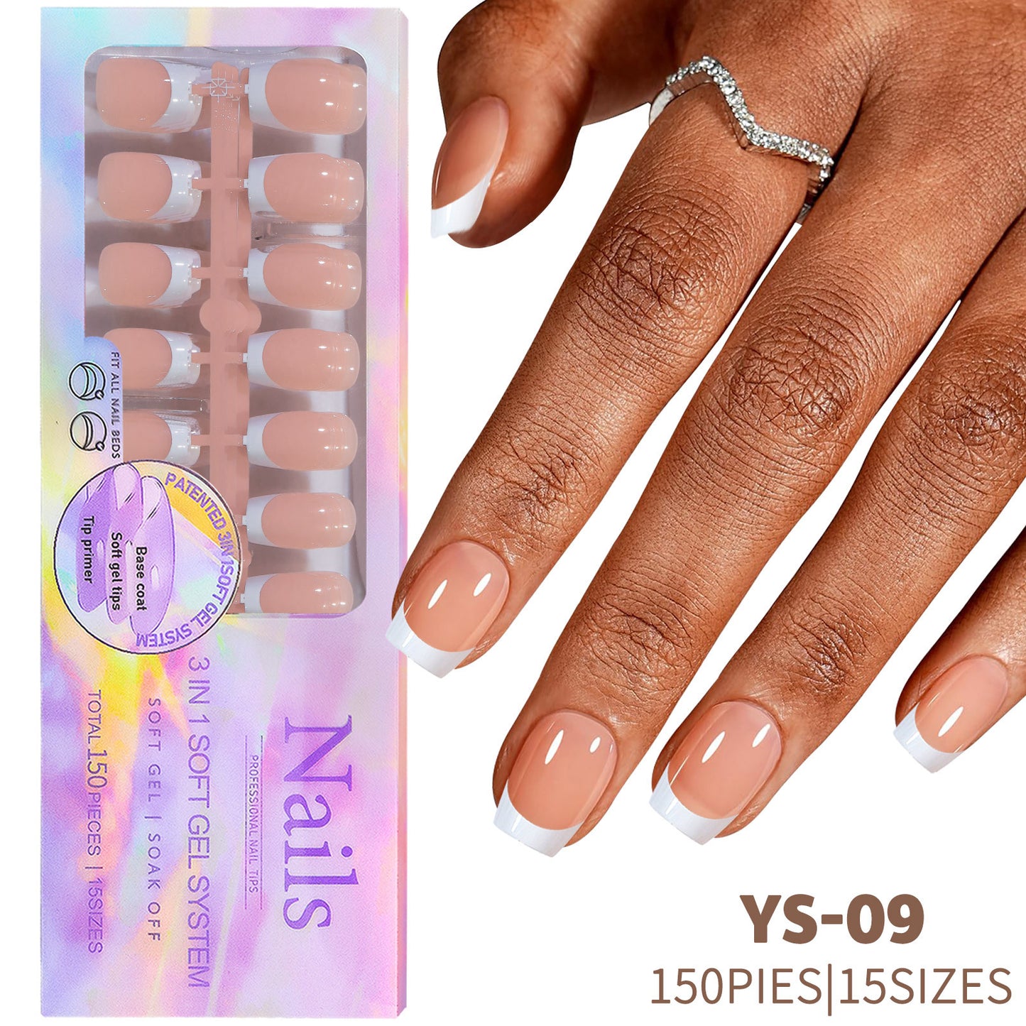 Black Nail Wraps - Seamless, Removable Nail Art Stickers for Ladies