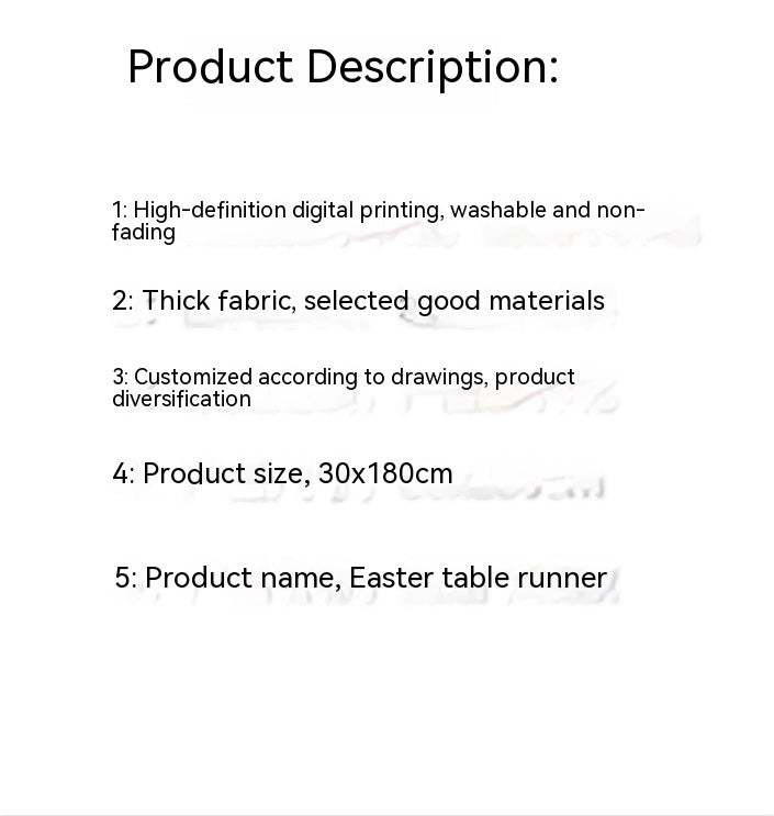 Linen Printed Table Runner - Insulated Festival Home Decor 30x180cm