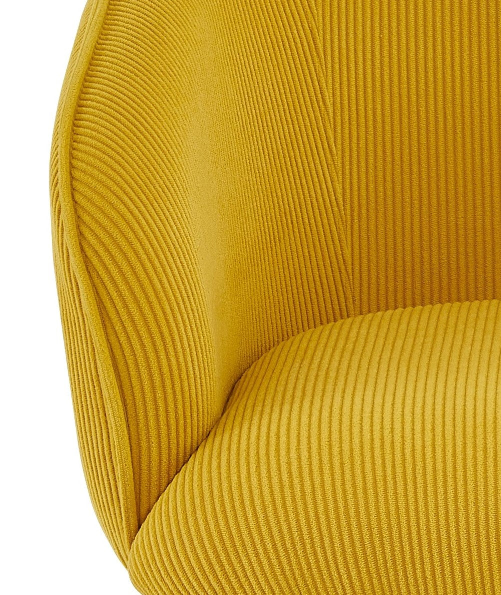Modern Corduroy Accent Chair, Upholstered Armchair With Metal Legs,