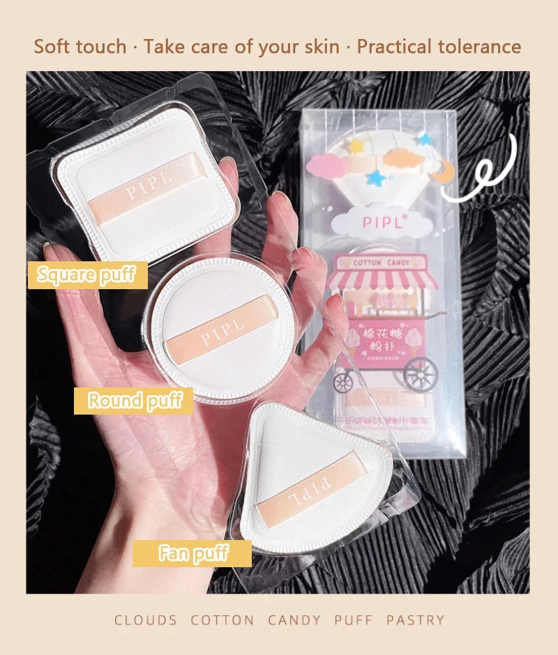 Reusable Makeup Sponge Puff Set - Wet & Dry Air Cushion Brushes, Multiple Shapes