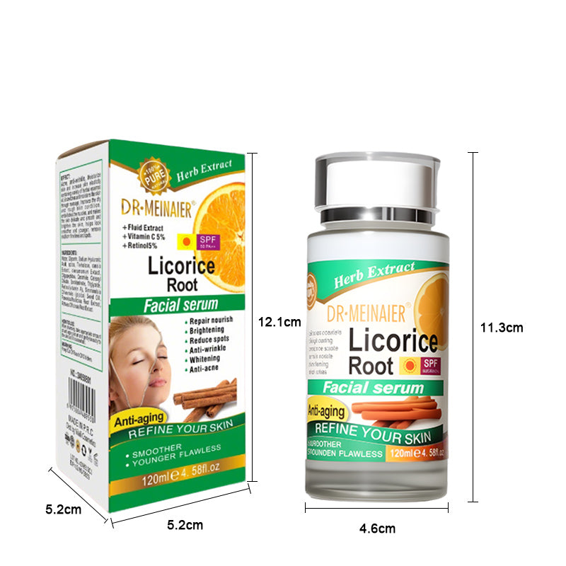 Licorice Root Facial Serum with SPF 50 - Anti-Aging & Brightening - 120ml