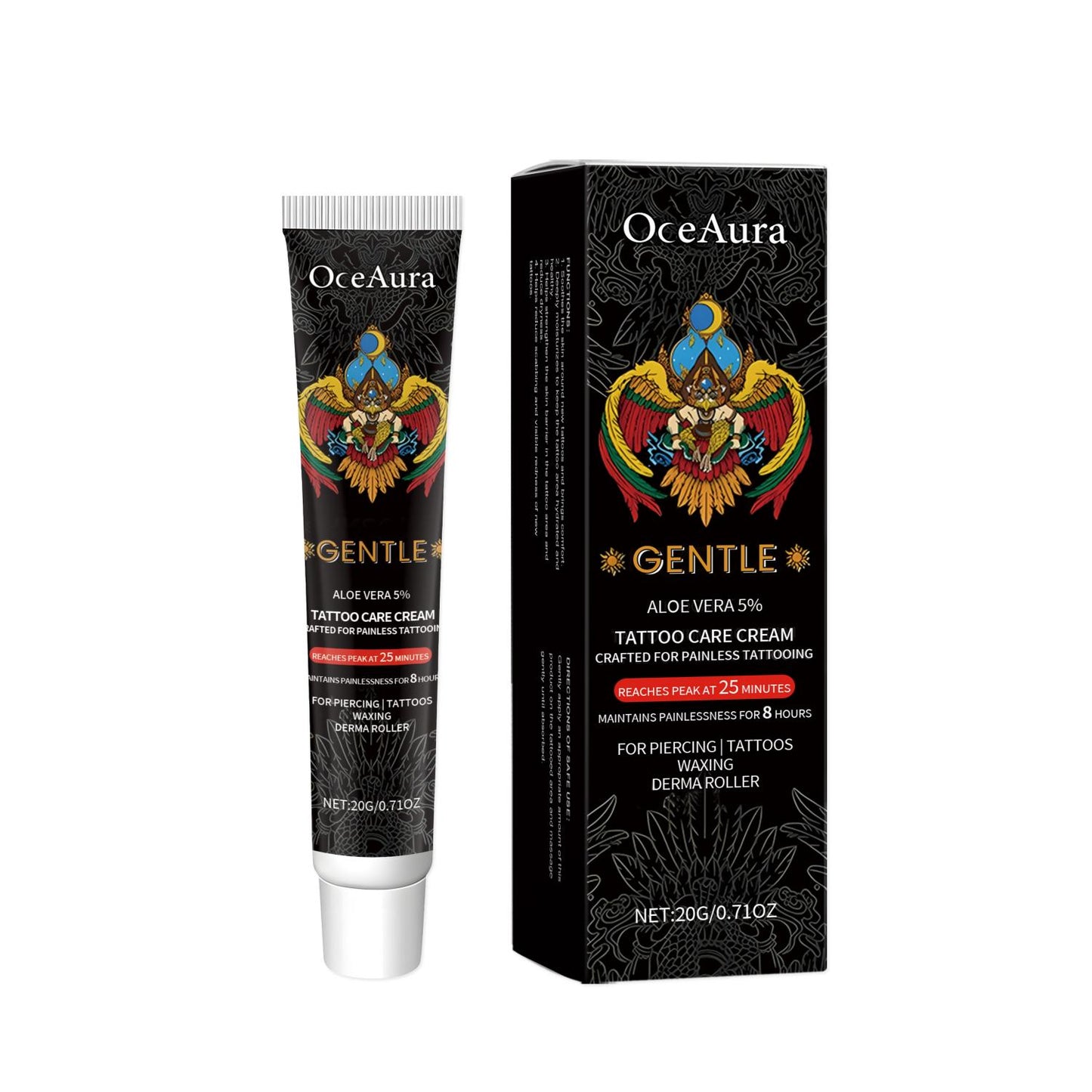 Gentle Tattoo Care Cream Moisturizes and Soothes Skin 20g