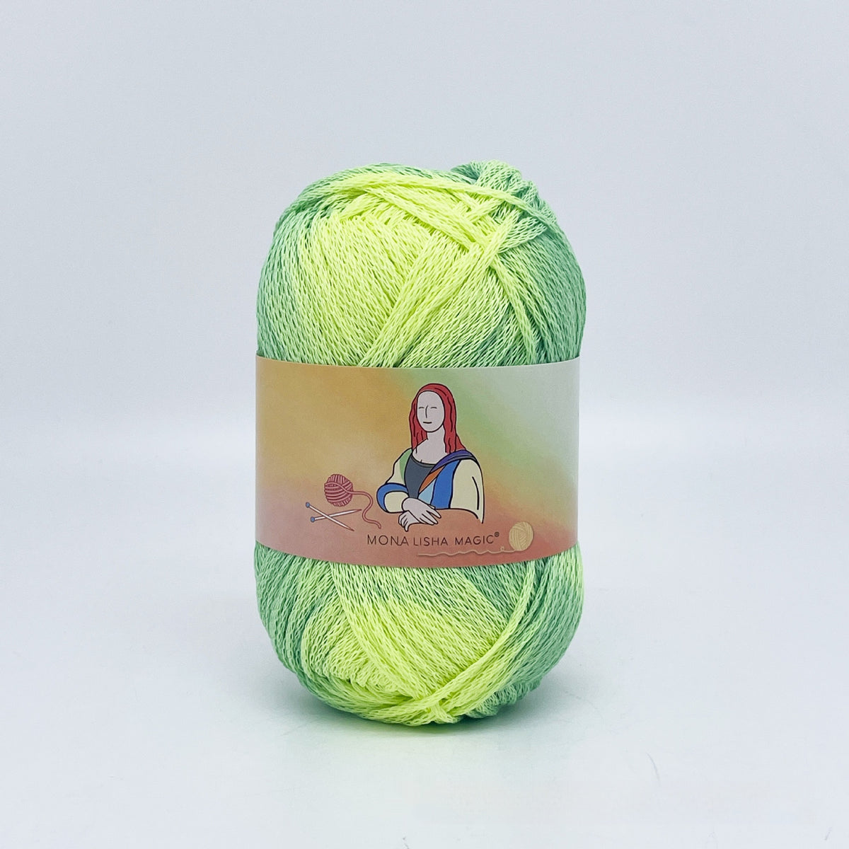 Cotton Wool Ball - Handmade Cotton Yarn for Weaving and Crafts - Green 10g