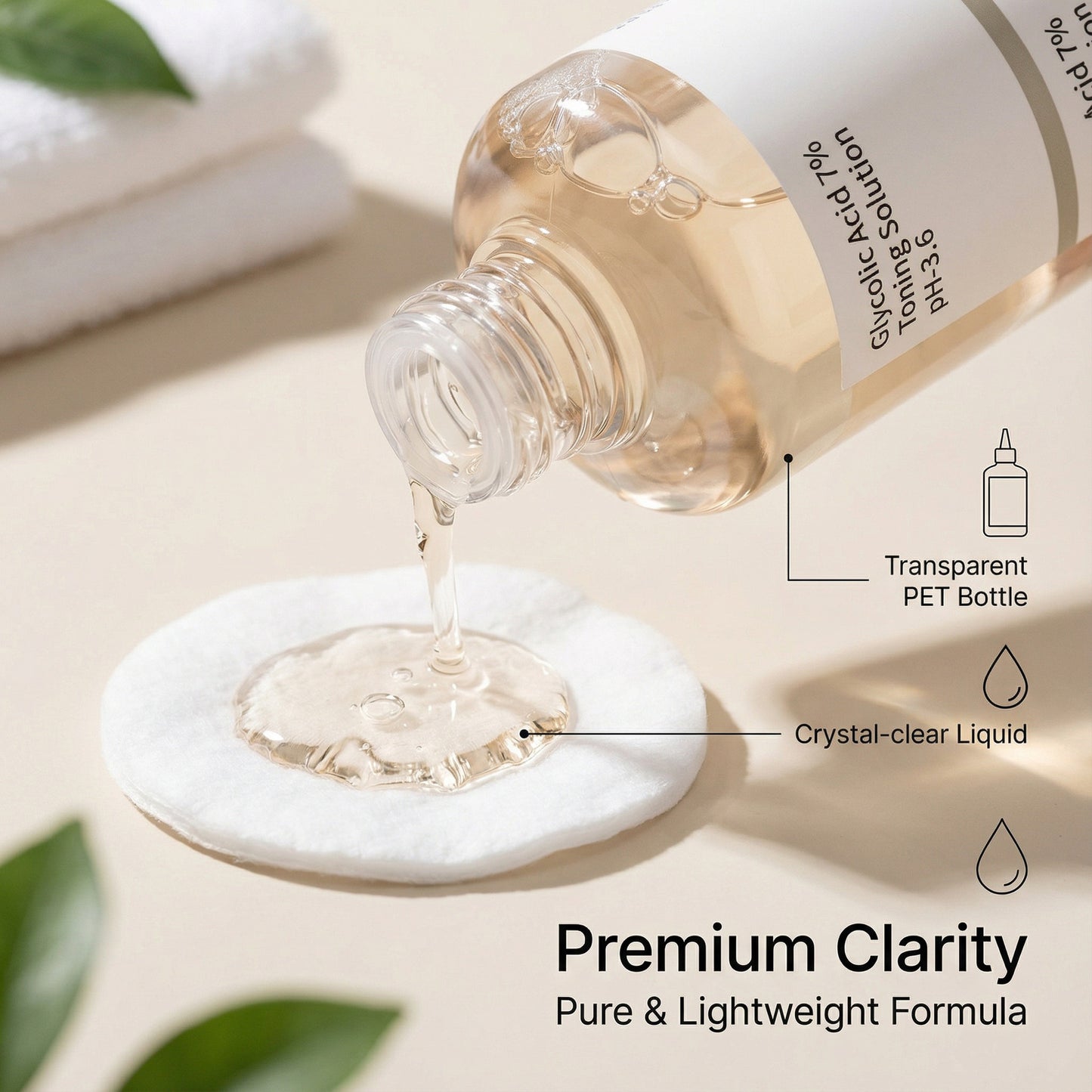 Fruit Acid Toner for Facial Care - 240ml Gentle Exfoliating Skin Toner with Aloe Vera & Ginseng