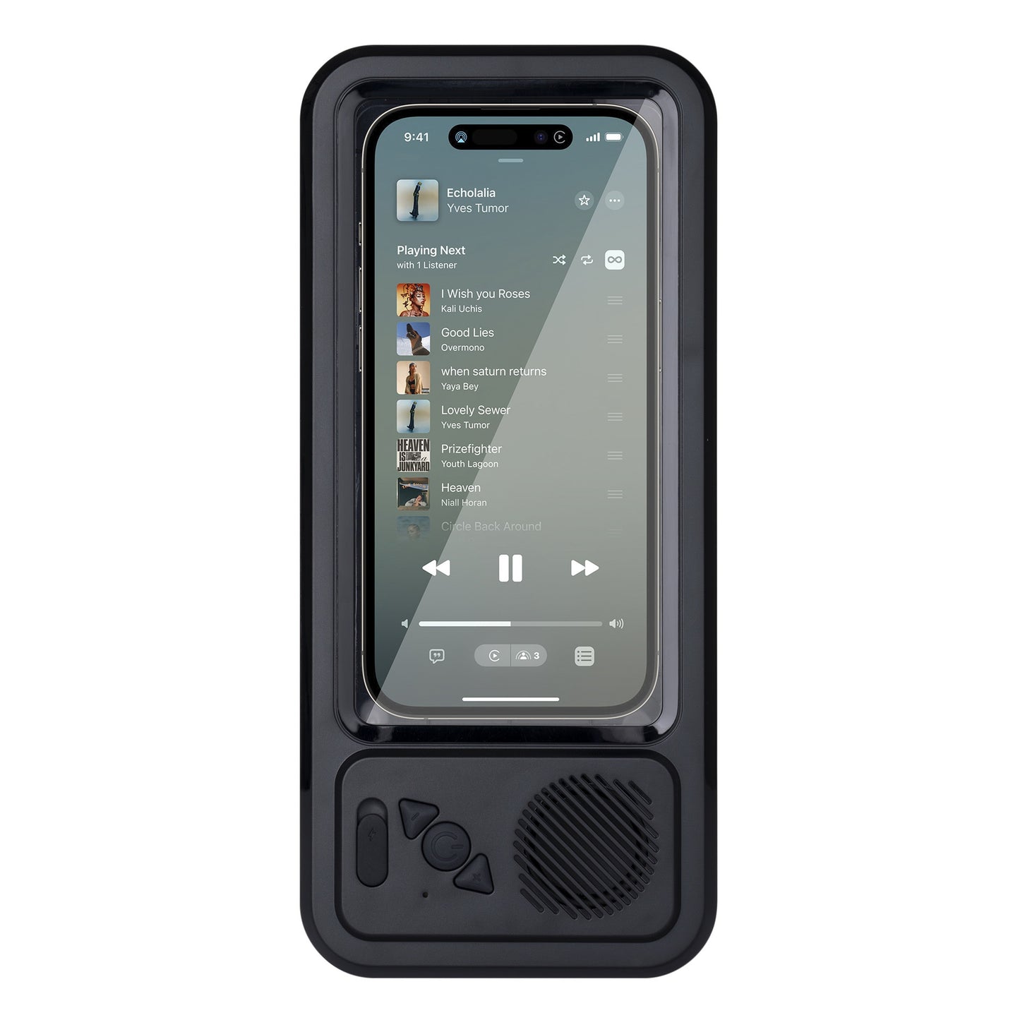Waterproof Phone Case with Bluetooth Speaker for Bathroom Use