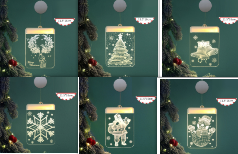 Christmas Hanging Bell and Snowflake String Lights - Festive Decor
