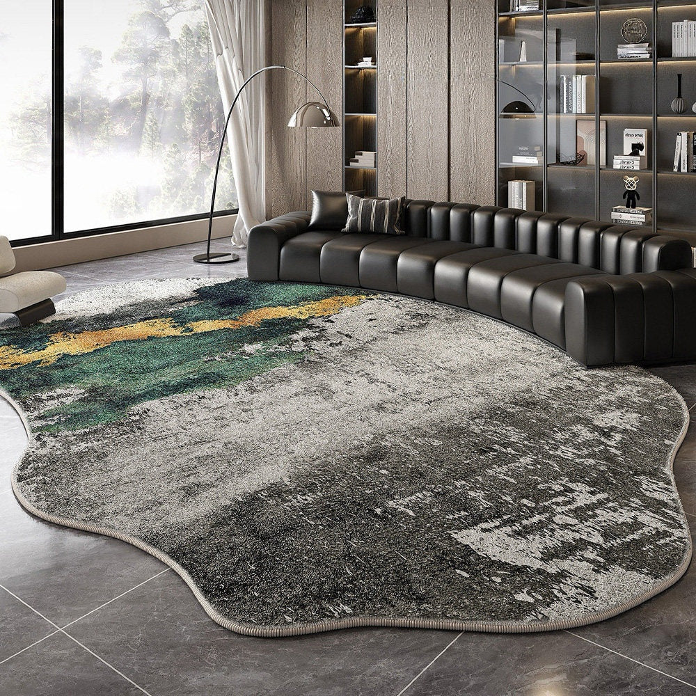 Irregular Shaped Cashmere-Like Water and Oil Absorbent Carpet for Living Room