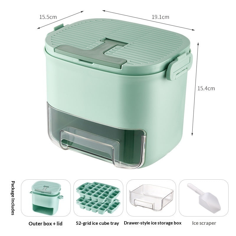 Push-Type Household Ice Cube Tray and Mold - 300ml Plastic Kitchen Accessory