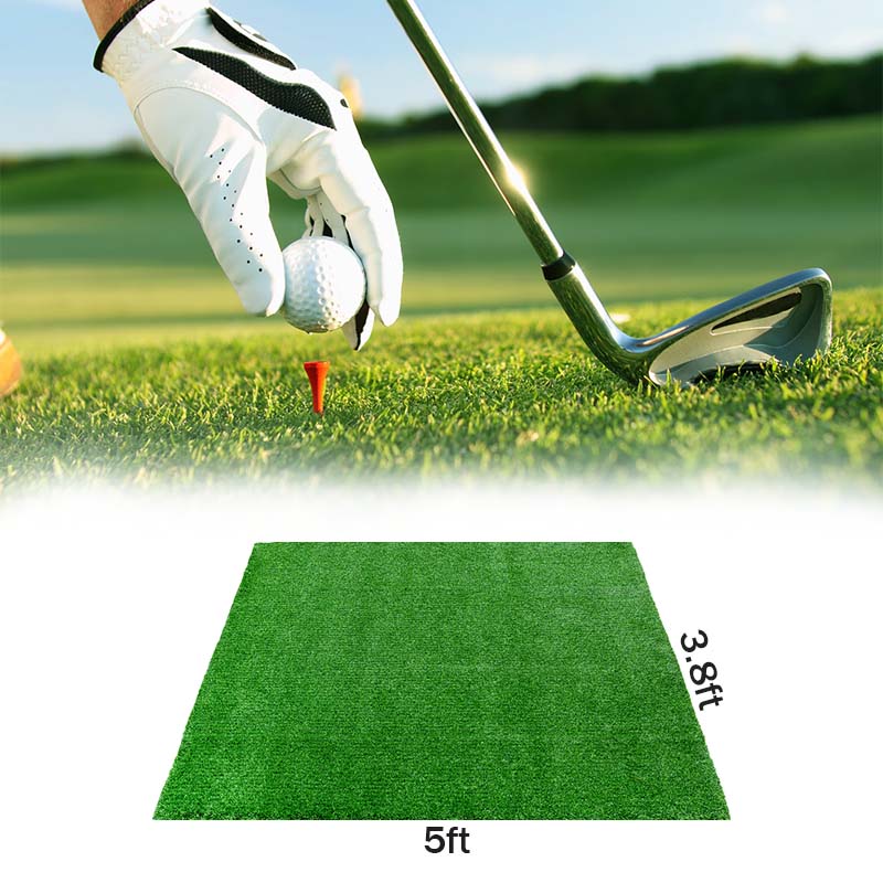 Golf Hitting Mat - 3.8'x5' Artificial Turf for Indoor/Outdoor Practice