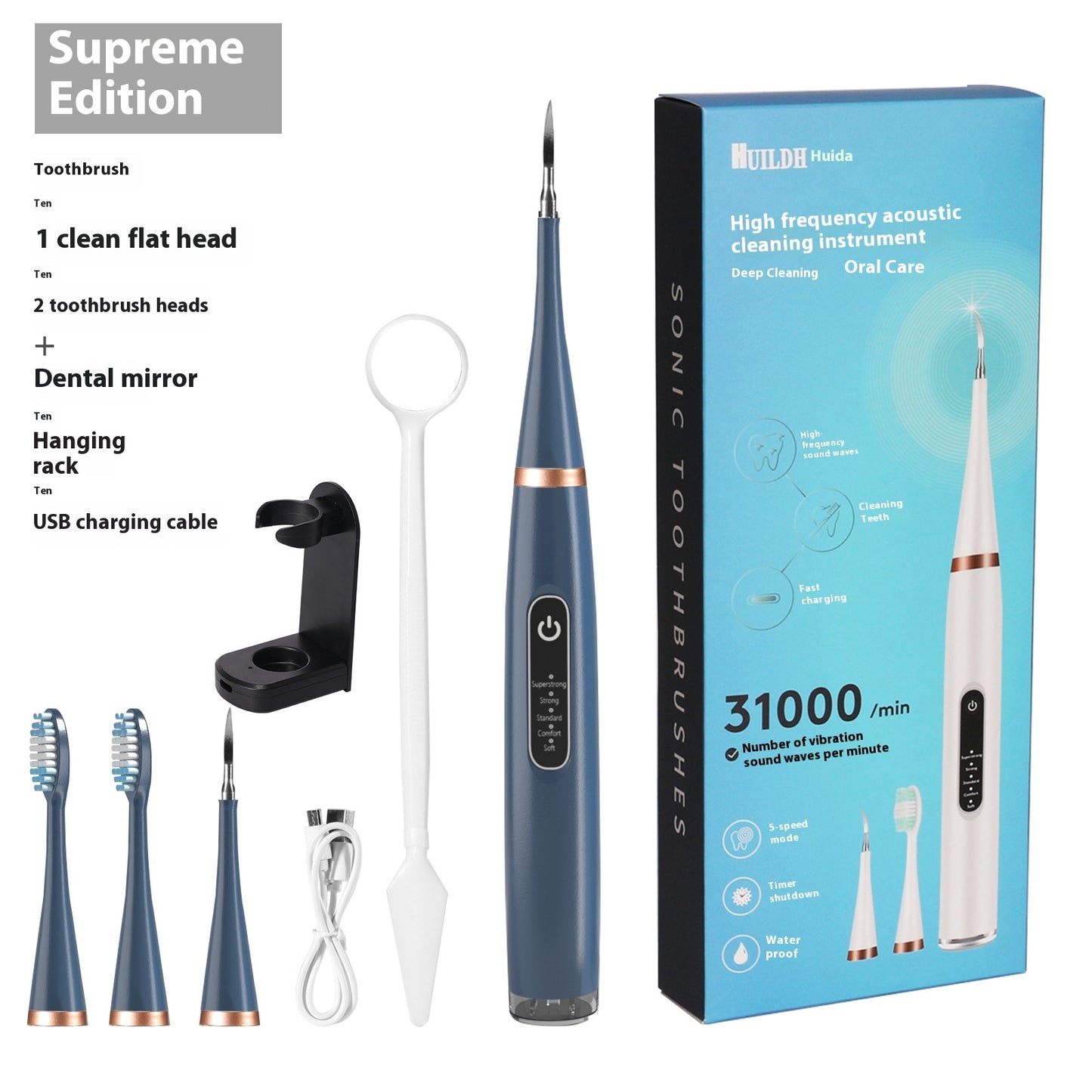 Electric Toothbrush Cleaner and Oral Care Device - Multiple Colors