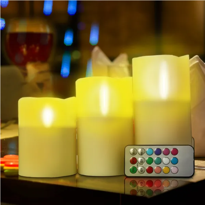 Wireless Battery Powered LED Flashing Candle - Safe Home Decor Light