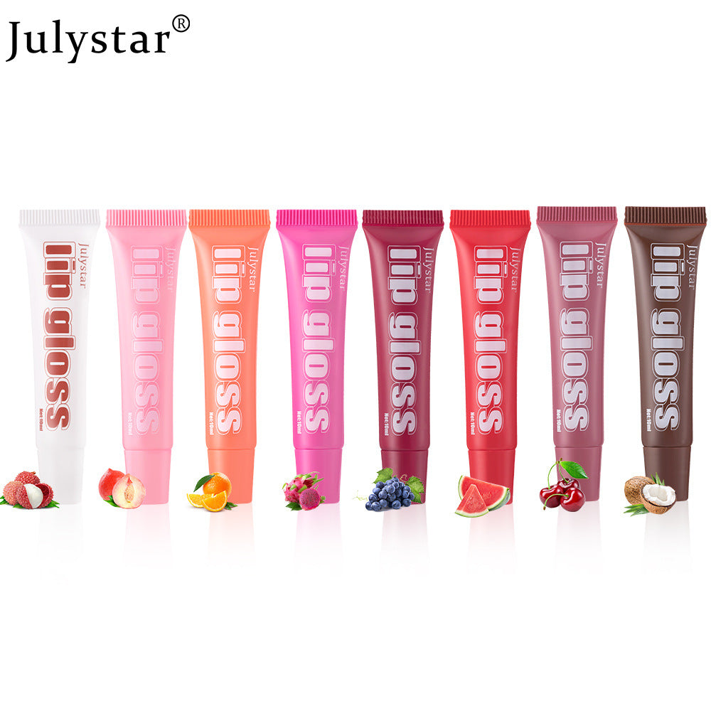 Fruit Flavored Moisturizing Lip Gloss Set - 8 Pack Transparent Gloss