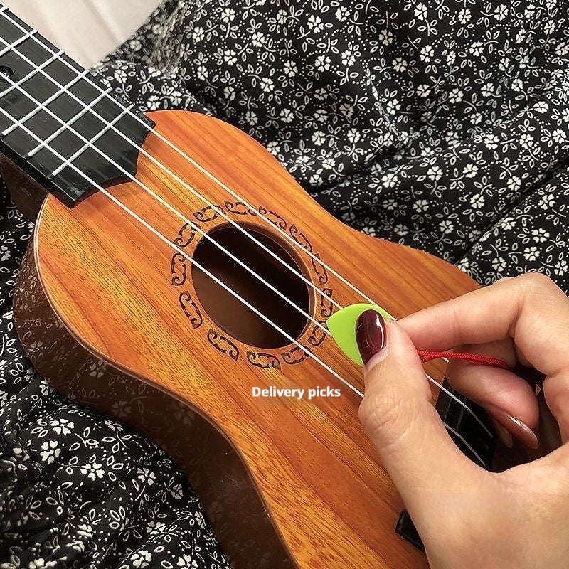 Ukulele Toy Guitar for Kids Wooden Musical Instrument - Multiple Colors
