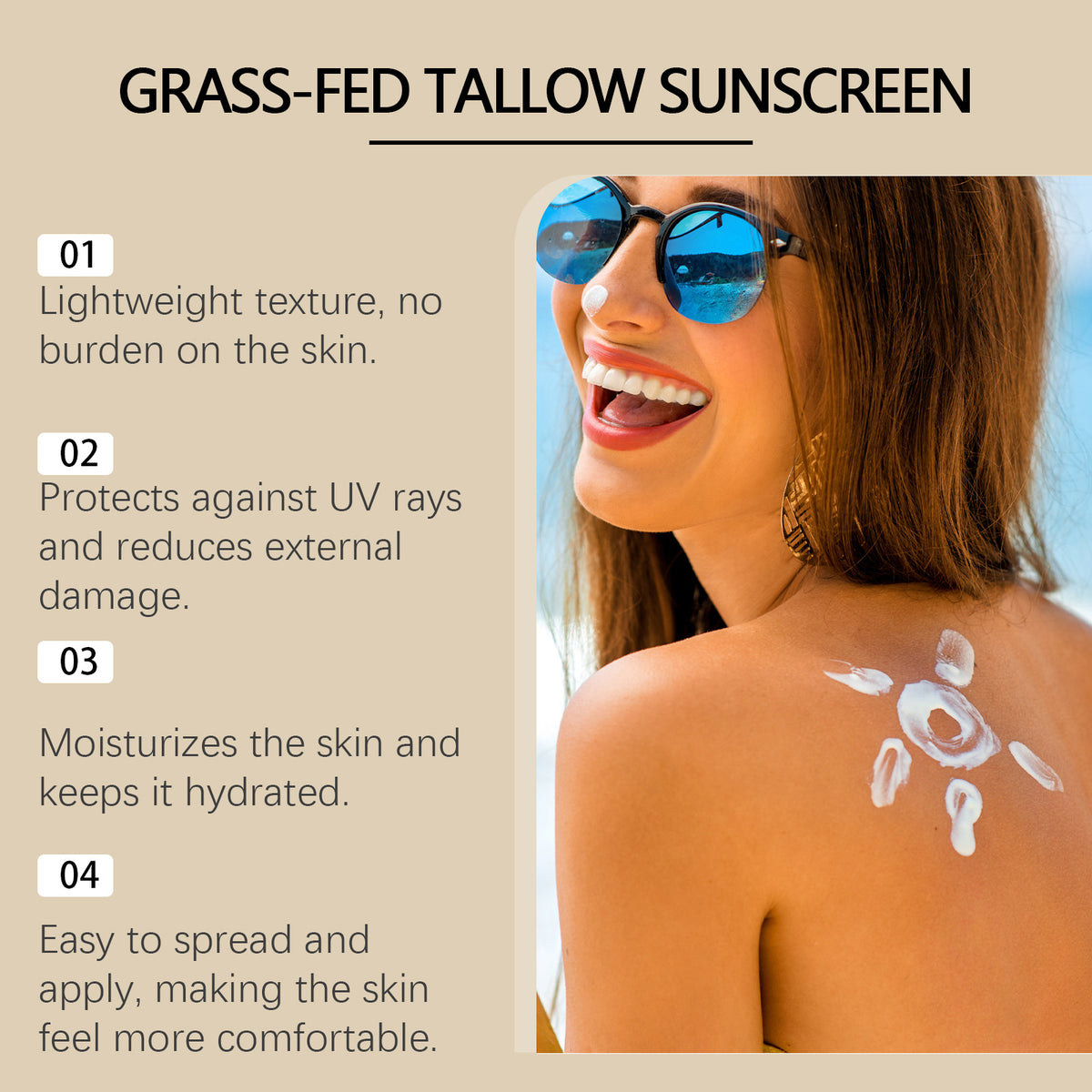 Moisturizing Protective Skin Cream with Hyaluronic Acid & Shea Butter – 60G