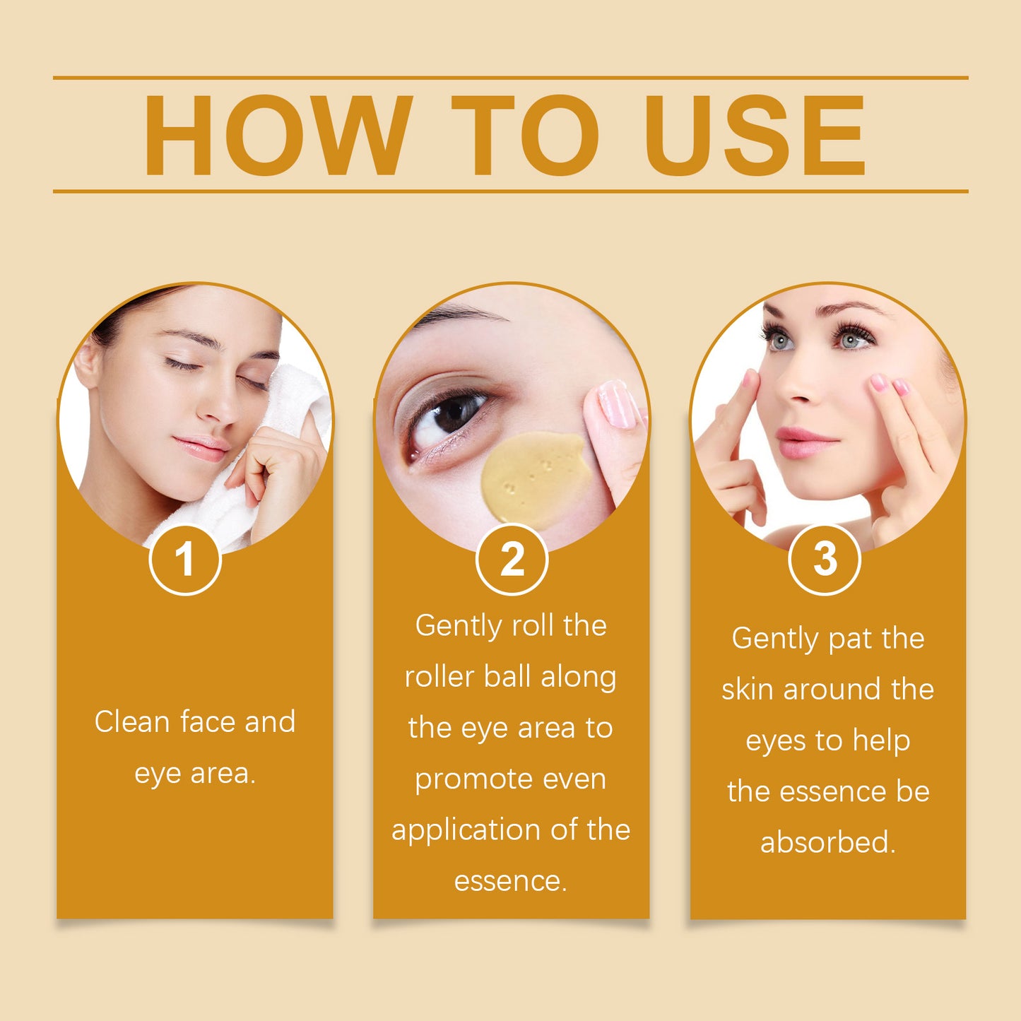 Firming Eye Serum with Roller Ball - Nourishing Vitamin E & Jojoba Oil - 10ml