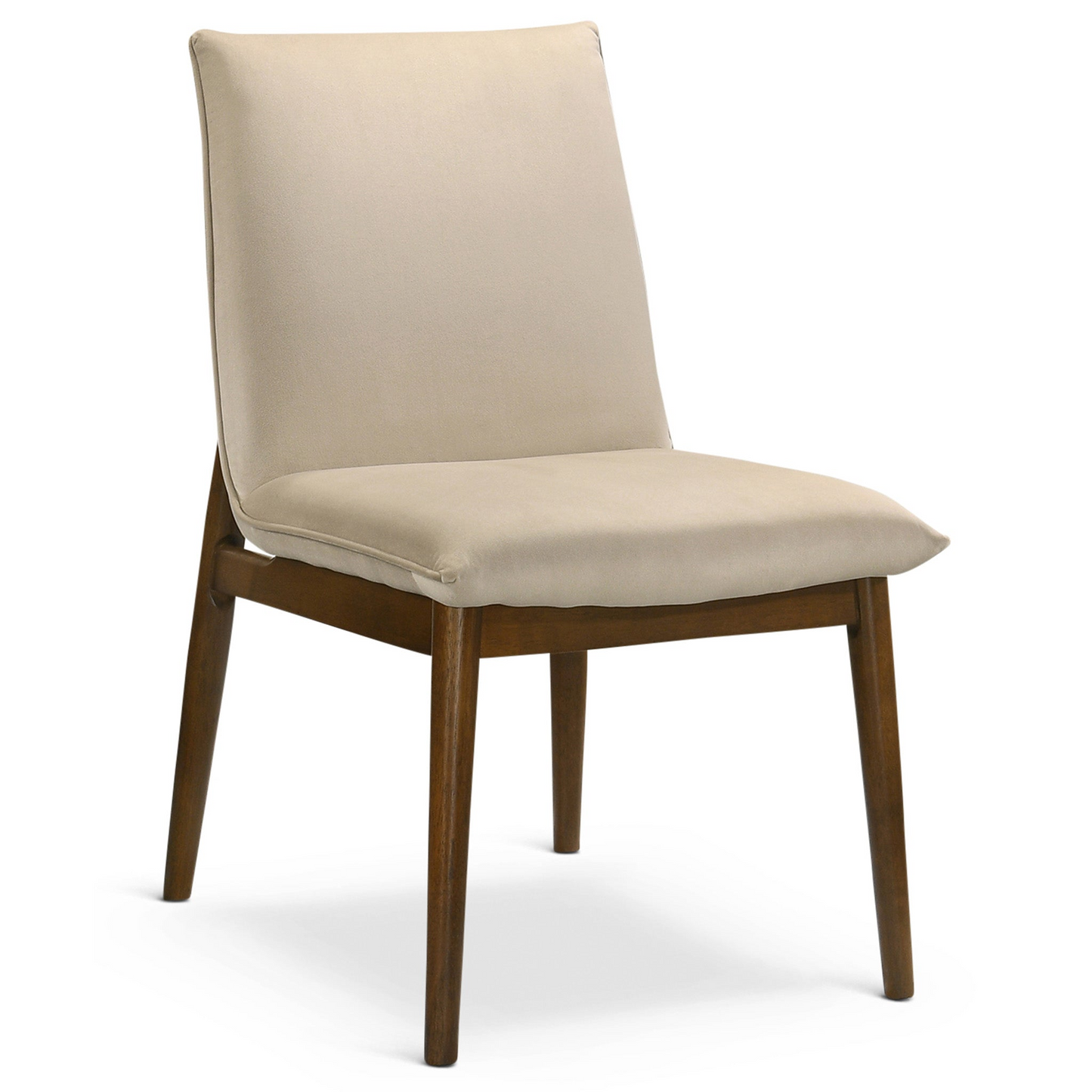 Monza Beige Velvet Dining Chair Set Of 2 For Room, Kitchen,