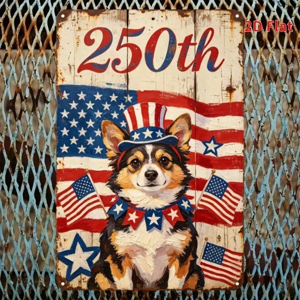 Metal Tin Wall Decoration - 20 cm x 20 cm