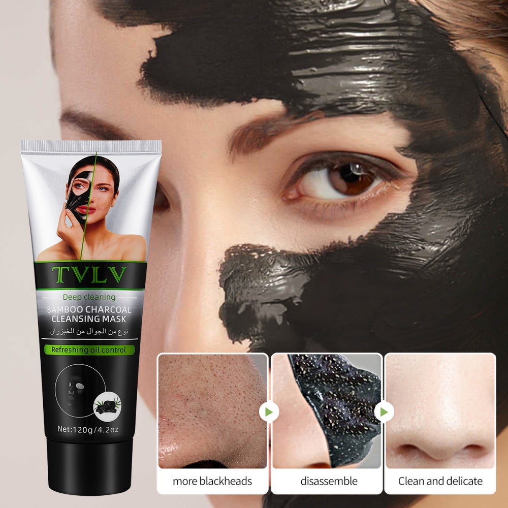 Bamboo Charcoal Facial Mask - Deep Cleansing Pore Purifying Treatment