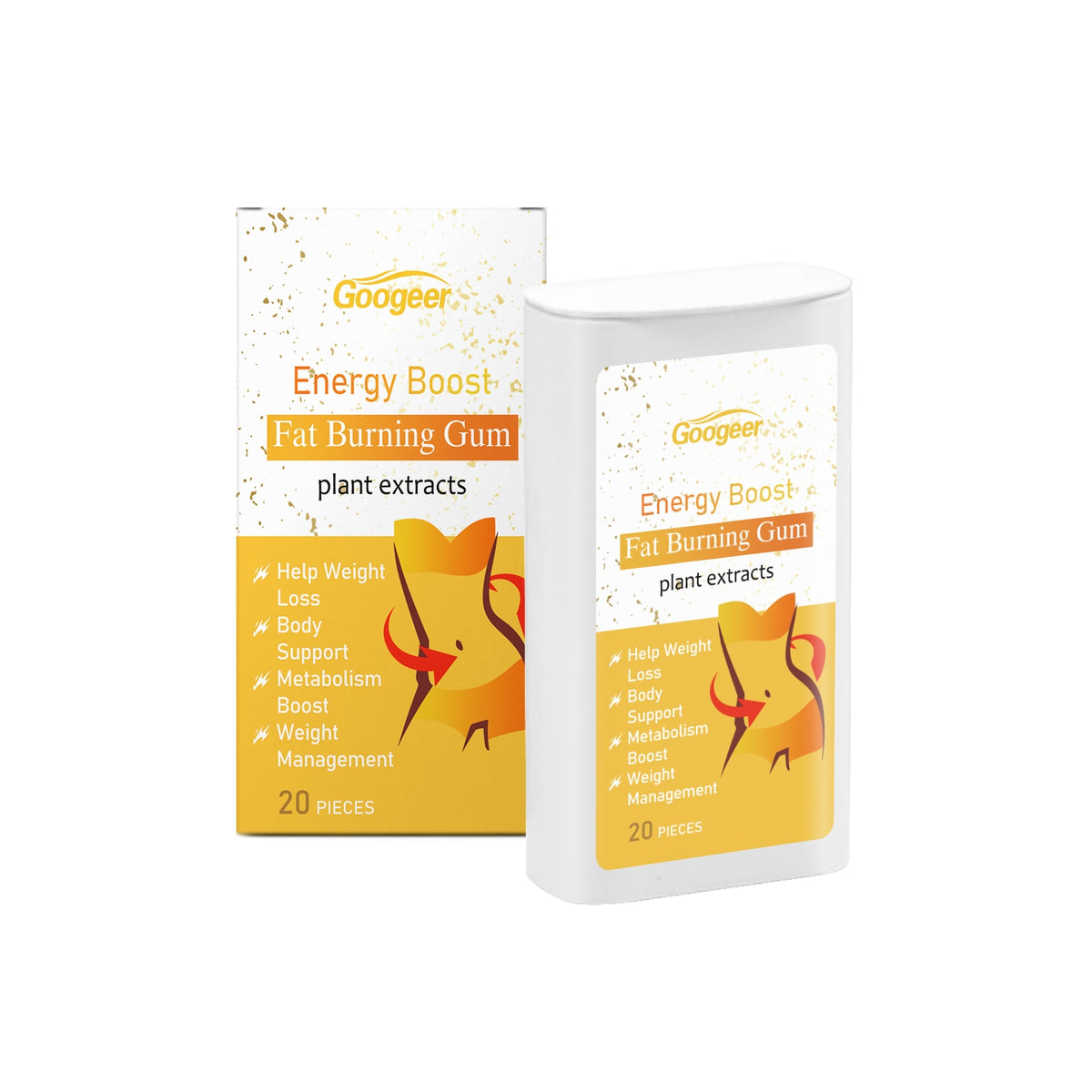 Fat Burning Chewing Gum - Weight Loss Support, 20 Pieces
