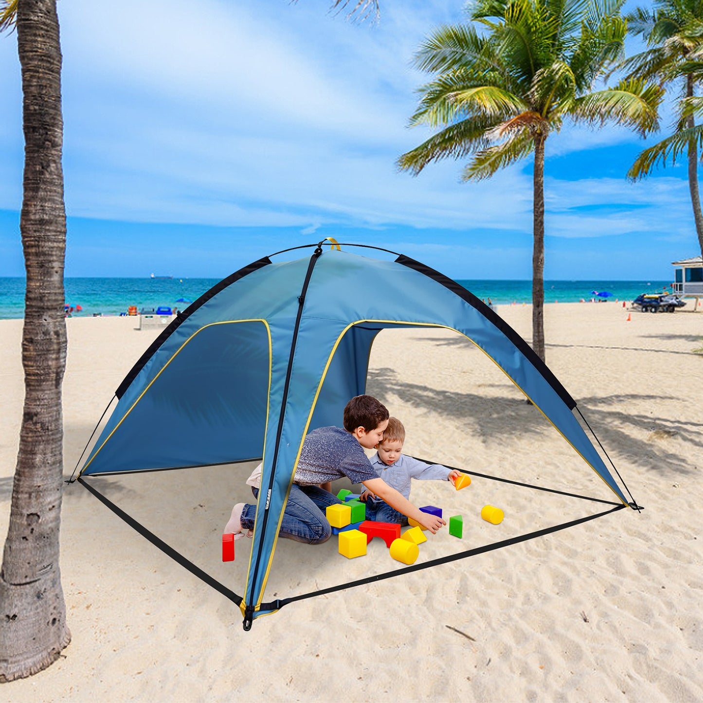 4-6 Person Beach Tent Canopy - Waterproof with Carry Bag