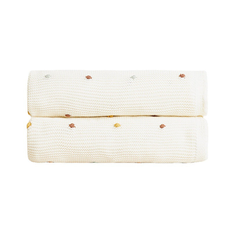 Cotton Edge Nap Air Conditioning Blanket - Speckled Off White 70x100cm